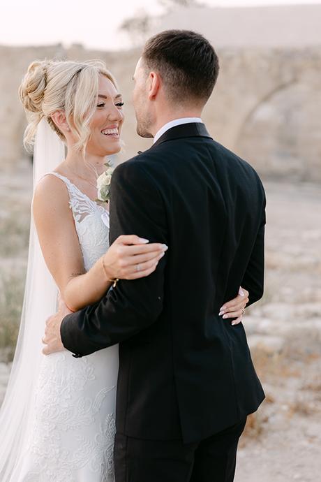 Intimate wedding in Paphos with pretty white florals | Emma & Connor