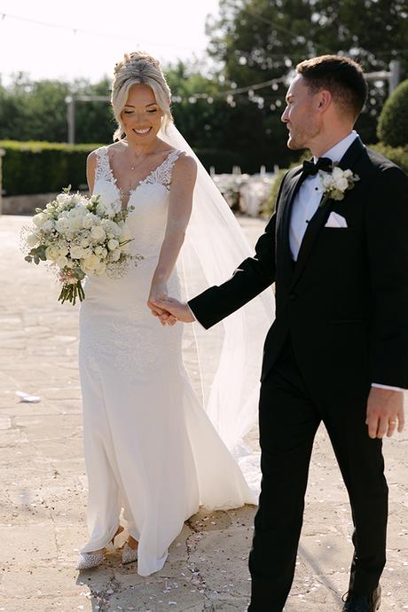 Intimate wedding in Paphos with pretty white florals | Emma & Connor