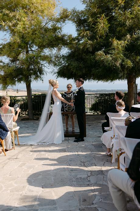 Intimate wedding in Paphos with pretty white florals | Emma & Connor