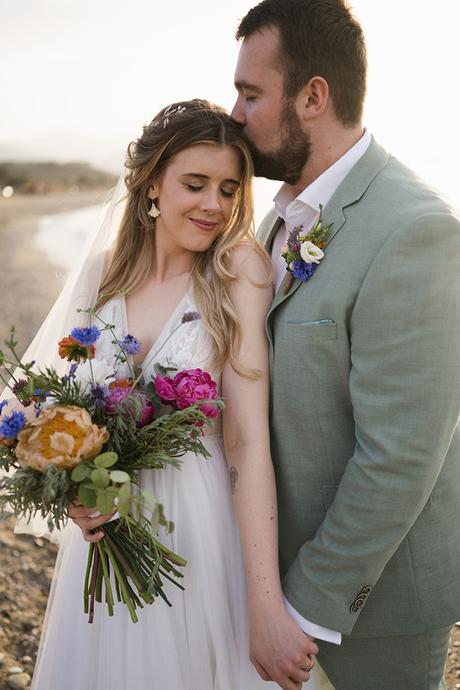 Summer wedding in Crete with vibrant colors and flowers | Jennie & Alex