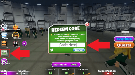 How to redeem squid game codes roblox