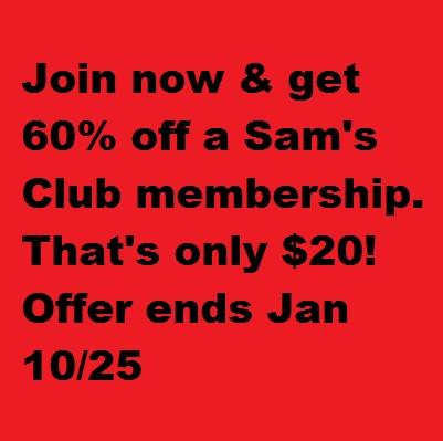 Image: Join now and get 60% off a Sam's Club membership