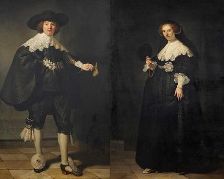 Pendant Portraits of Maerten Soolmans and Oopjen Coppit by Rembrandt