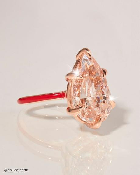 ethical engagement rings red ring with pear shaped fake diamond brilliantearth