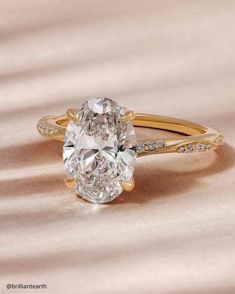 ethical engagement rings yellow gold ring with oval cut diamond brilliantearth