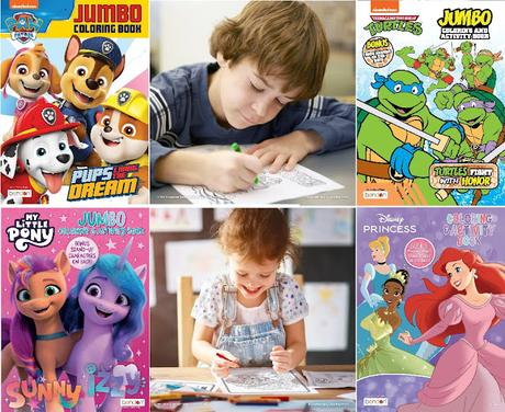 Image: 10 coloring books under $1.00 and 5 Mini books