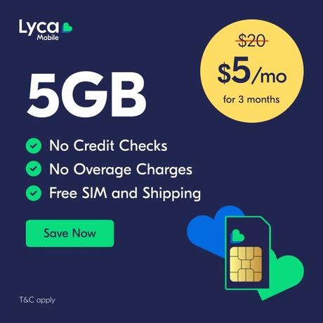 Image: 5GB data + unlimited talk and text for only $5/mo