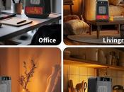 1500W Small Space Fireplace Heater with Flame