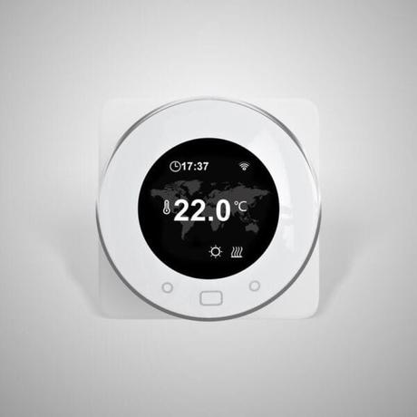 Milano Connect white Wi-Fi thermostat for electric heating