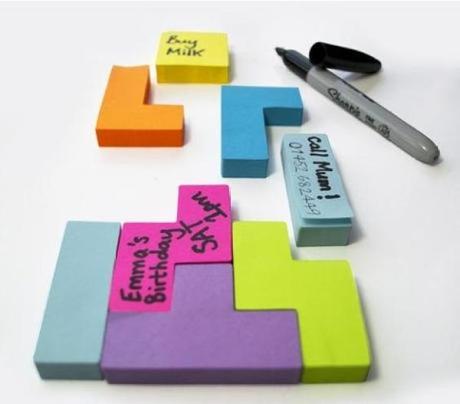 Tetris Themed Post-it Notes