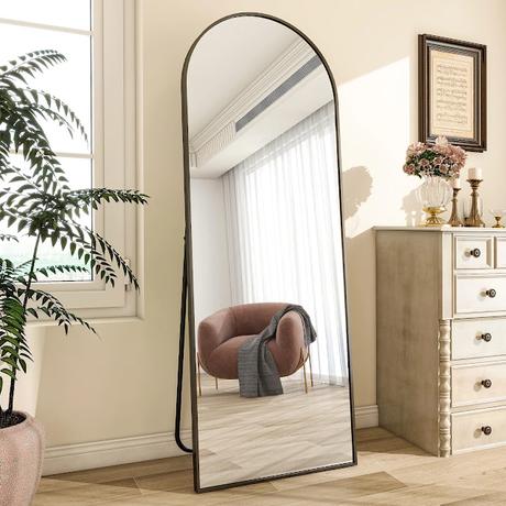 Image: Arched Full-Length Floor Mirror 