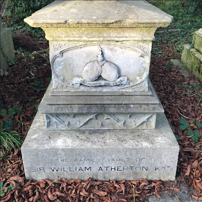 Sir William Atherton at Kensal Green Cemetery – he's got plums!