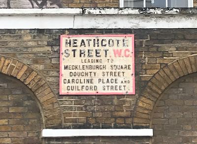 Gray's Inn Road – strange backward-facing houses, a water trough and another laundry (with fancy tiles)