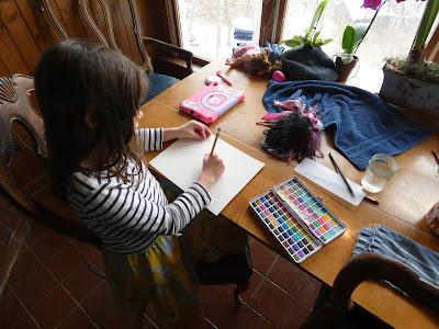 Josie Paints (but she really wants to play the guitar and sing)