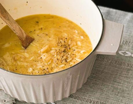 Rice and Smothered Cabbage Soup