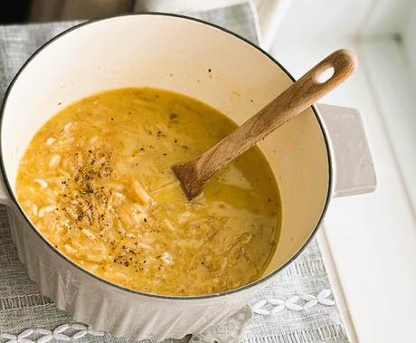 Rice and Smothered Cabbage Soup