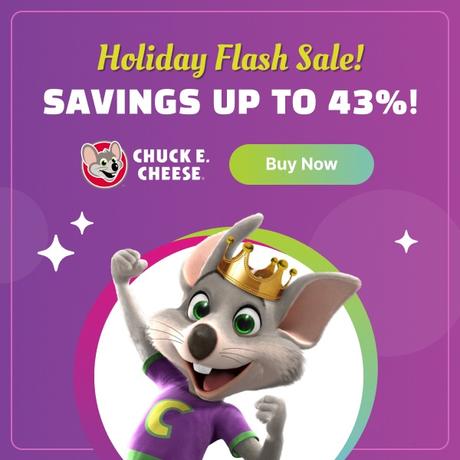 Image: Save Up to 43% on a Chuck E. Cheese All You Can Play Games Pass!