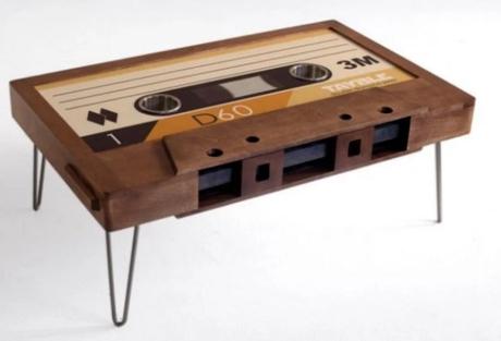 Cassette tape inspired coffee table