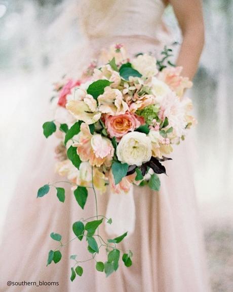 Enchanting Spring Wedding Bouquets: From Classic to Contemporary spring wedding bouquets rustic bridal bouquet with greenery southern blooms