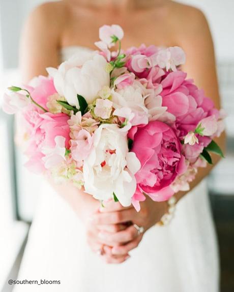 Enchanting Spring Wedding Bouquets: From Classic to Contemporary spring wedding bouquets bold pink peonies bridal bouquet southern blooms