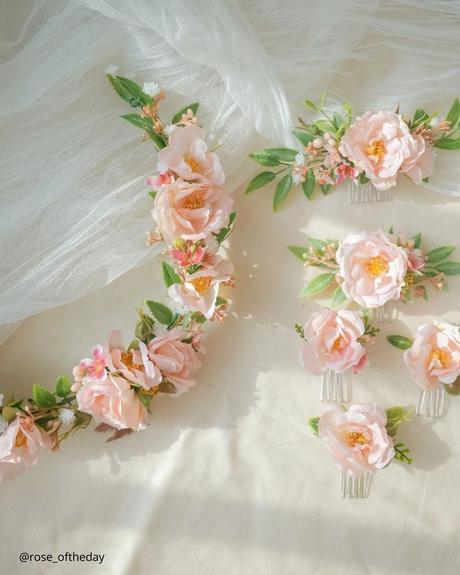 The Ultimate Guide to Using Fake Flowers for Your Wedding fake flowers set of fake flowers bridal decor fake roses hair clips