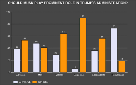 Most Voters Don't Want Musk Having A Prominent Role In Trump's Administration