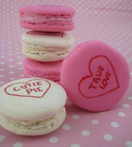 Ten of the Very Best Recipes for Conversation Heart Party Foods Conversation Heart macarons
