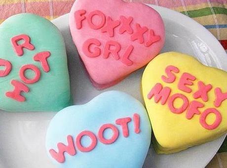 Ten of the Very Best Recipes for Conversation Heart Party Foods Love Heart Sweets Inspired Mini Cakes