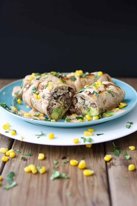 Vegan Black Bean and Rice Burritos