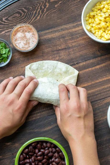 Vegan Black Bean and Rice Burritos