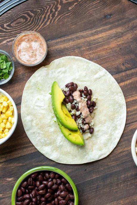 Vegan Black Bean and Rice Burritos