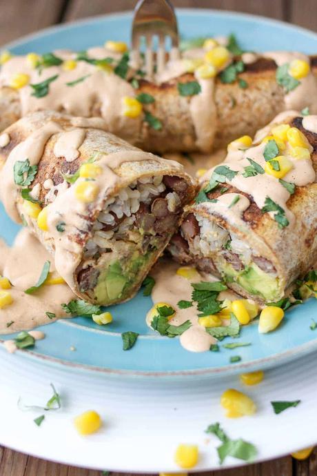 Vegan Black Bean and Rice Burritos
