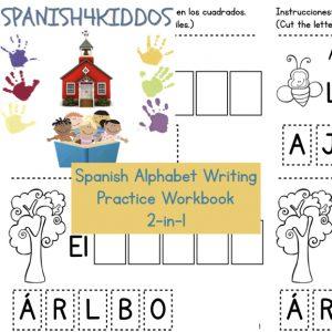 Spanish alphabet writing practice