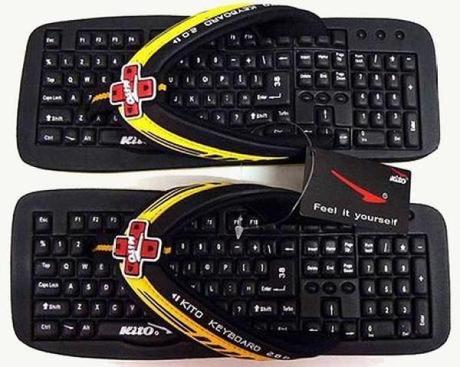Keyboard Inspired Flip Flops