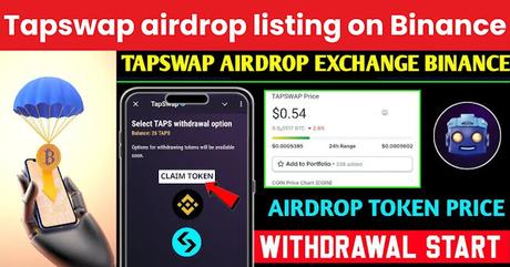 Tapswap airdrop listing on Binance Tapswap airdrop listing on Binance