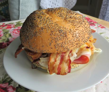 Hot Ham & Cheese Sandwich with Bacon & Caramelized Onions Hot Ham & Cheese Sandwich with Bacon & Caramelized Onions