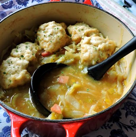 Winter Vegetable Soup with Cheese Dumplings Winter Vegetable Soup with Cheese Dumplings