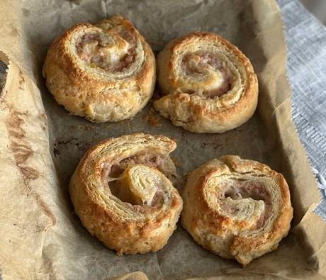 Ham Filled Buttermilk Biscuit Swirls