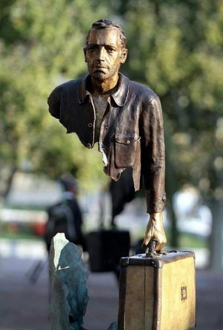 Ten Paths to Inner Peace When Life Feels Empty ‘Les Voyageurs’ sculpture by Bruno Catalano