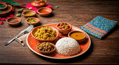 Traditional Tripura cuisine display