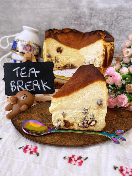 Rum & Raisins Basque Cheesecake 蘭姆酒葡萄乾巴斯克起司蛋糕 Rum & Raisins Basque Cheesecake 蘭姆酒葡萄乾巴斯克起司蛋糕