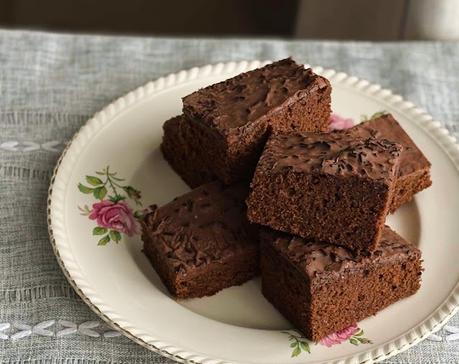 Old School Chocolate Tray Bake Cake