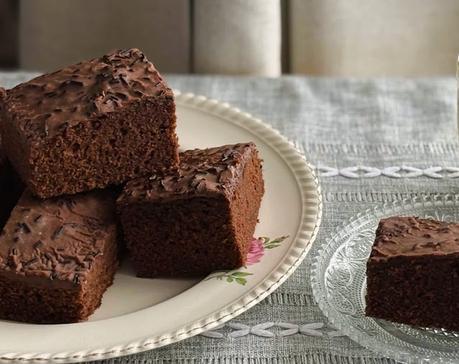 Old School Chocolate Tray Bake Cake
