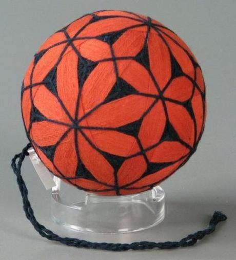 Orange and Black Temari Ball