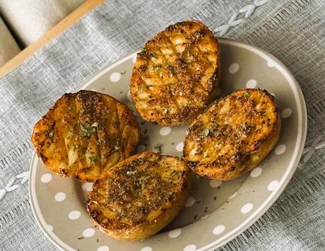 Sheet Pan Scored Potatoes