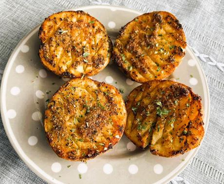 Sheet Pan Scored Potatoes