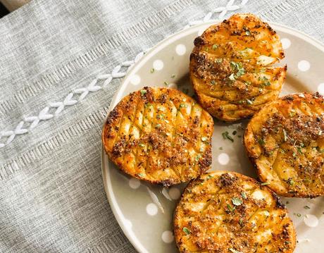 Sheet Pan Scored Potatoes