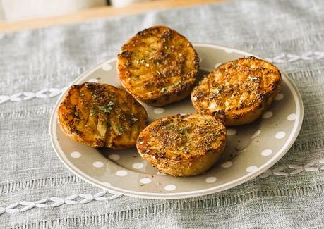 Sheet Pan Scored Potatoes