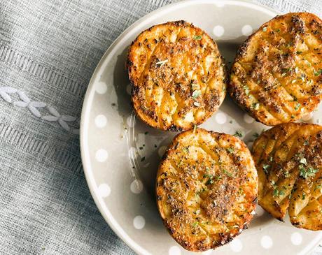 Sheet Pan Scored Potatoes