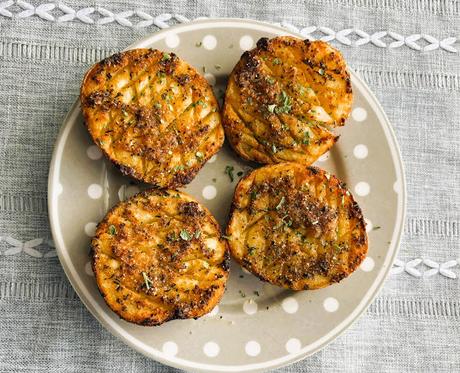 Sheet Pan Scored Potatoes